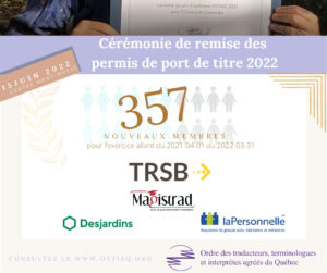 Cérémonie de remise des permis de port de titre 3